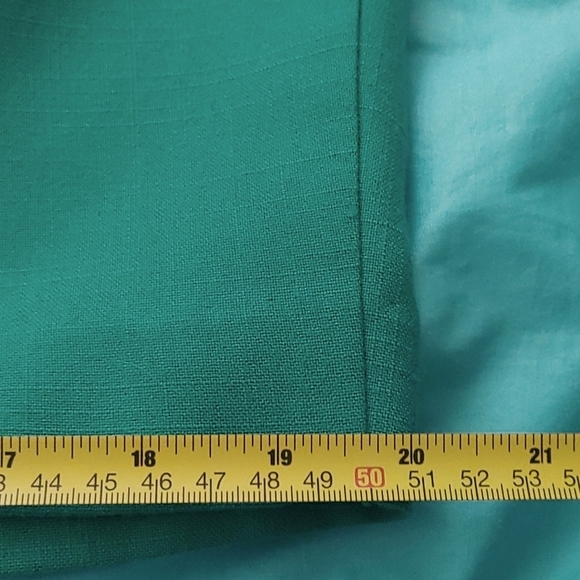 Vintage 80's Cara Montel Pleated lined green skirt with pockets size 14 - Picture 6 of 11